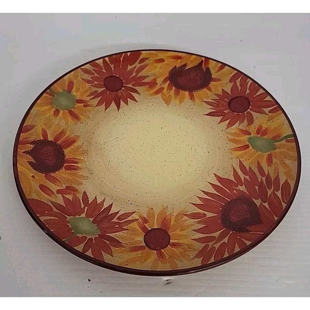 Pfaltzgraff Dinner Plate Evening Sun Large 12" Red Orange Multi-Color
